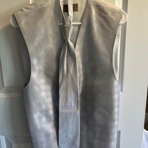 Perry Ellis Silver Vest and Tie Size Small